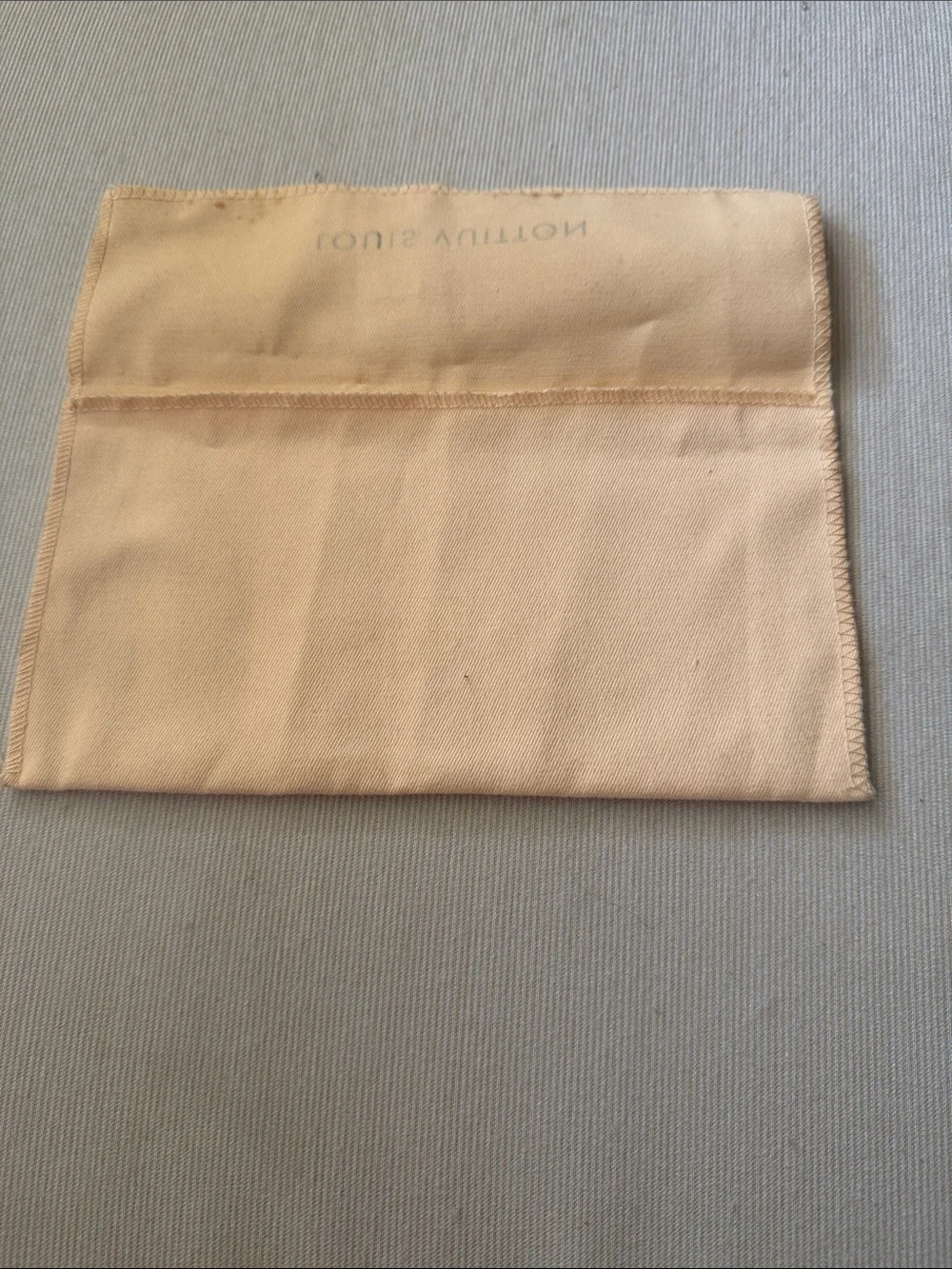 Louis Vuitton Beige Signature Fabric Pouch